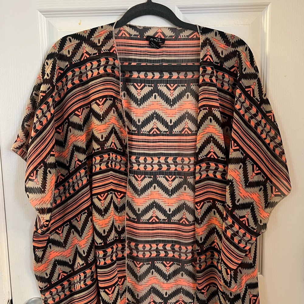 Rue21 Multicolor Patterned Kimono Blouse